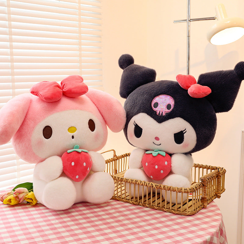 Sanrio Strawberry Kuromi, Princess My Melody, and Cinnamoroll Plush Toys - Multiple Styles and Sizes