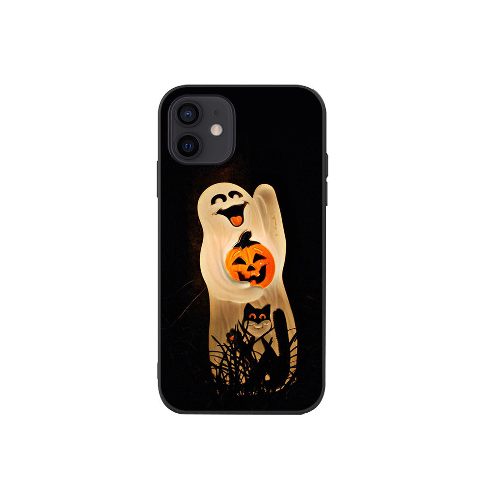 Halloween Party Phone Case - Creative Pumpkin, Witch, Bat, and Haunted House Protective Cover