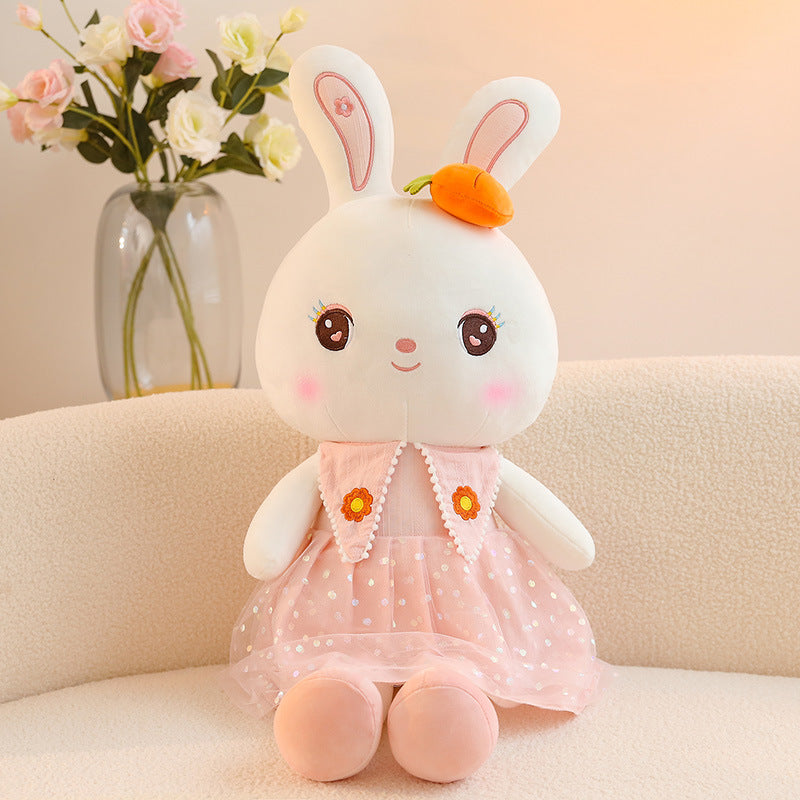 Sweetheart Bunny Plush Toy - Cute White Rabbit Stuffed Animal in 3 Colors