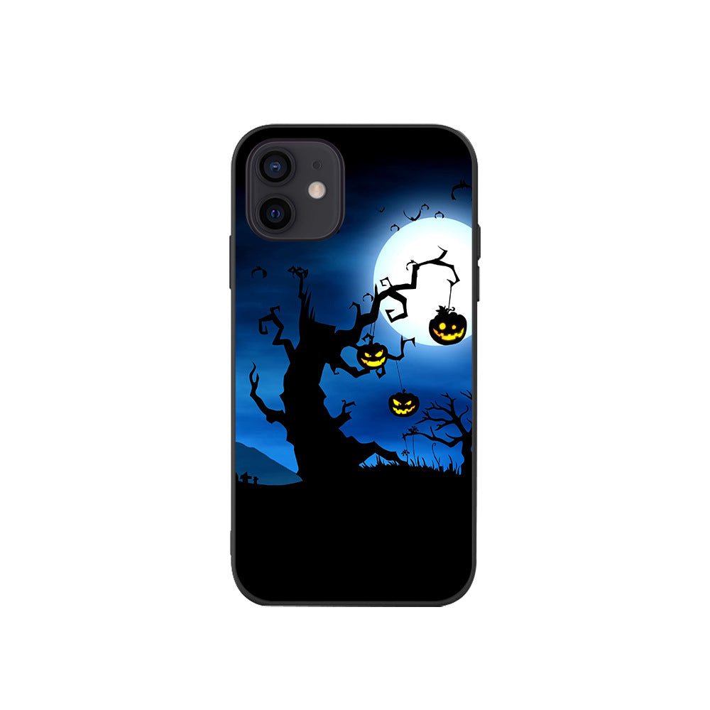 Halloween Party Phone Case - Creative Pumpkin, Witch, Bat, and Haunted House Protective Cover