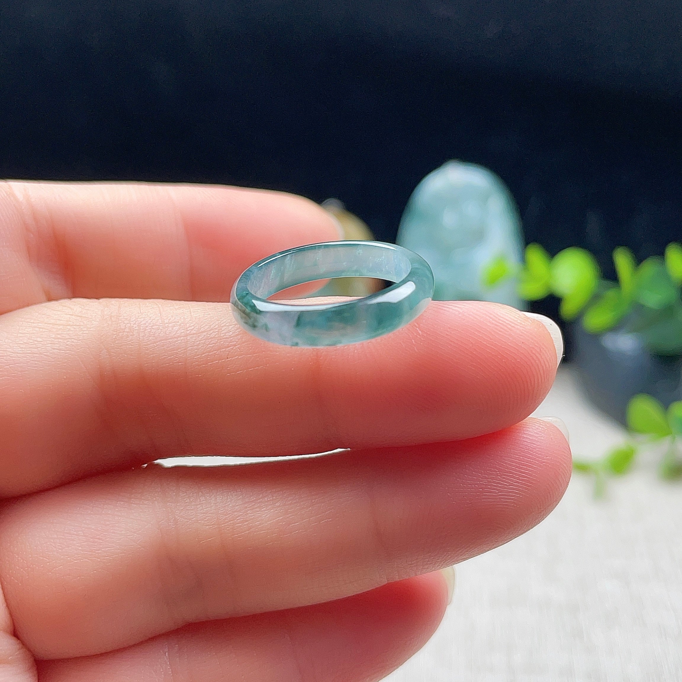 Natural Burmese Jadeite Ring