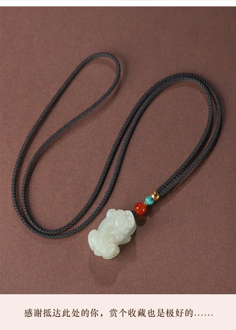 Natural Hetian Jade Pixiu Pendant