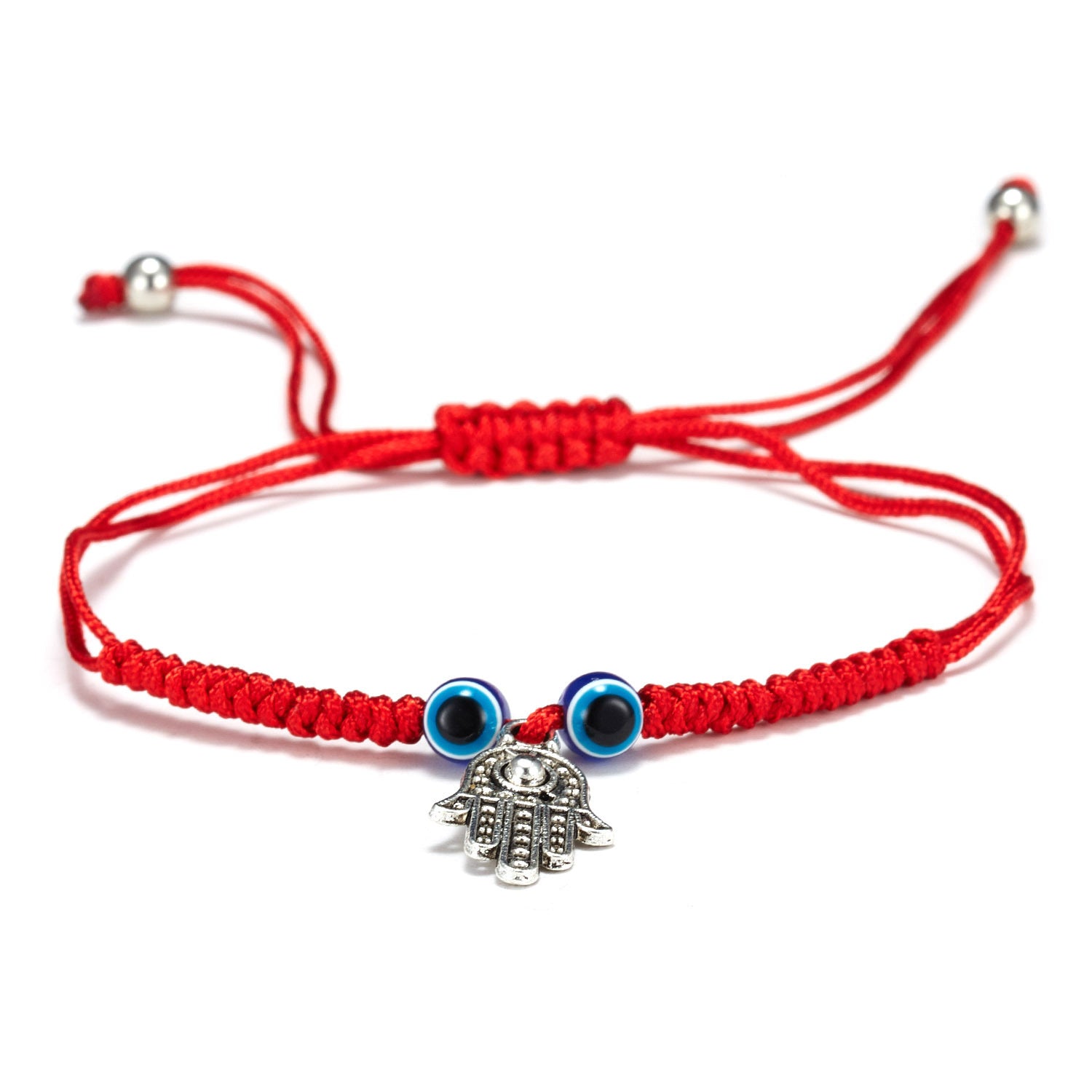 Evil Eye Seven Knot Red String Protection Bracelet