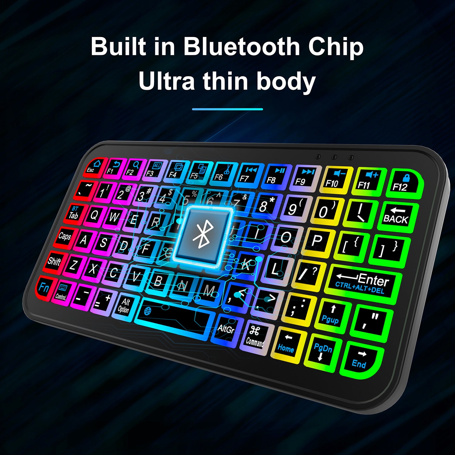 New Mini M7 Bluetooth Keyboard - Portable Multi-Device Keyboard for Phone, Computer, Smart TV, and Tablet with Tri-System Switching