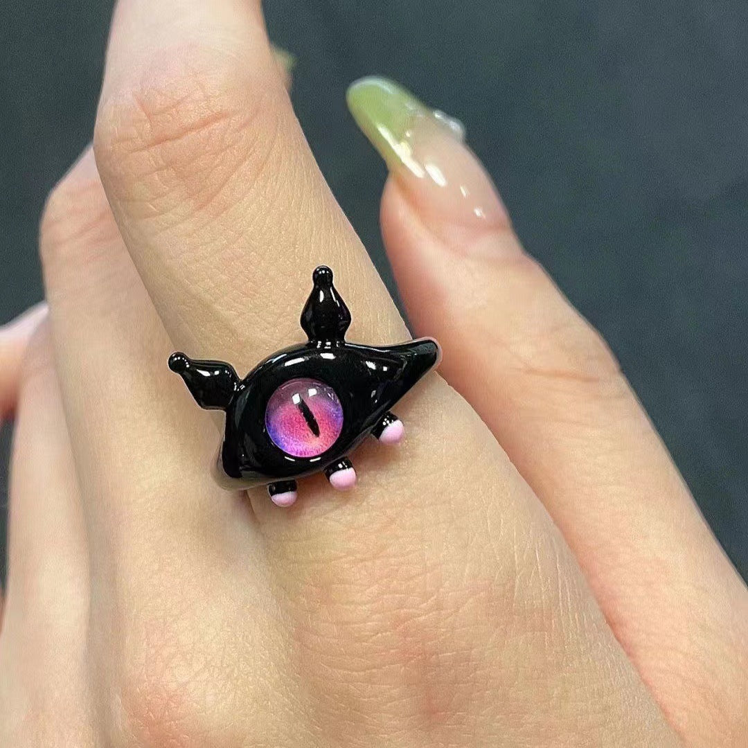 Cute Monster Ring Collection - Unique and Playful One-Eyed Monster Adjustable Rings