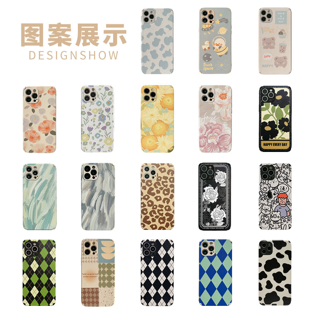 Fresh oil painting flowers for iPhone Apple series mobile phone case