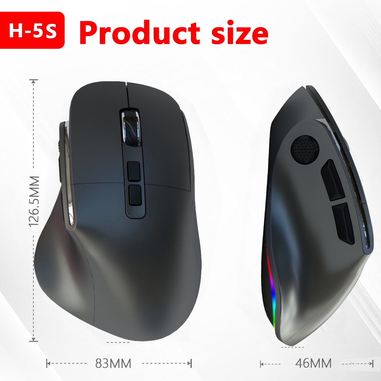 New Type-C Charging Wireless Dual-Mode Bluetooth Mouse - Compatible with Tablets, Phones, iPads, and Computers