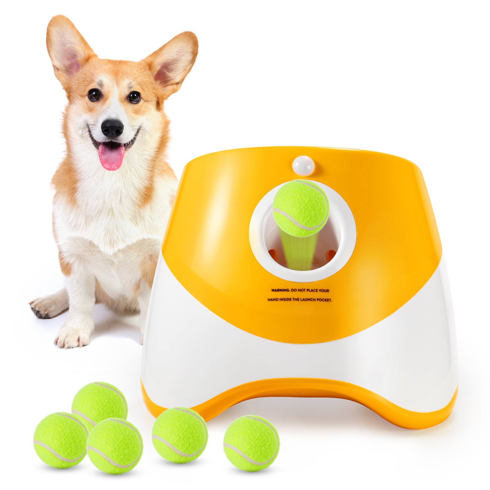 Pet Ball Launcher - Outdoor Flexible Tennis Ball Thrower, Automatic Throwing Dog Toy