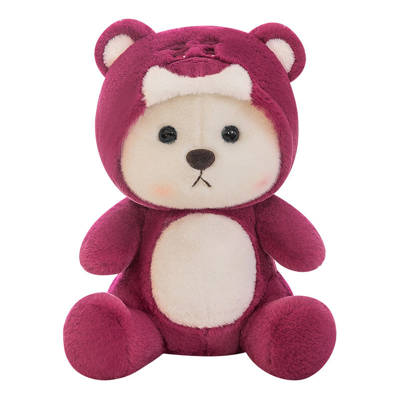 Transforming Teddy Bear Plush Toy - Lily Teddy with Removable Hat, Perfect Birthday Gift for Girls