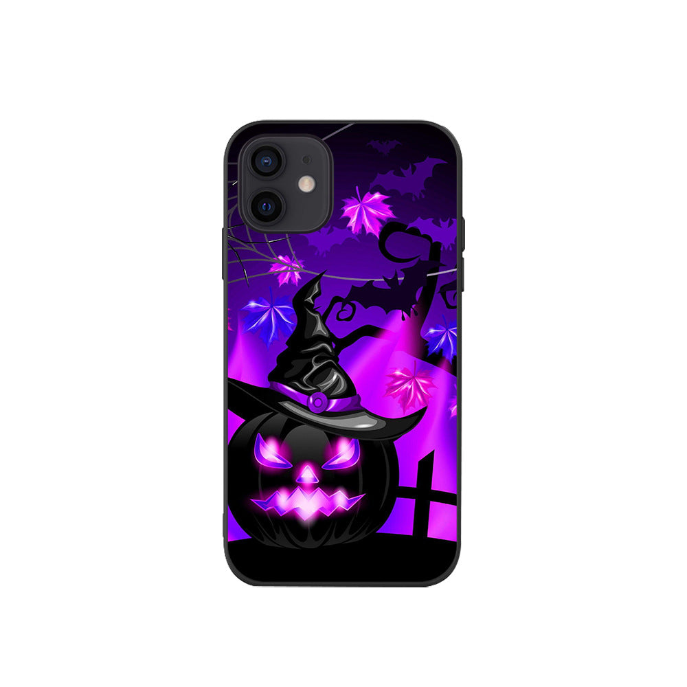 Halloween Party Phone Case - Creative Pumpkin, Witch, Bat, and Haunted House Protective Cover