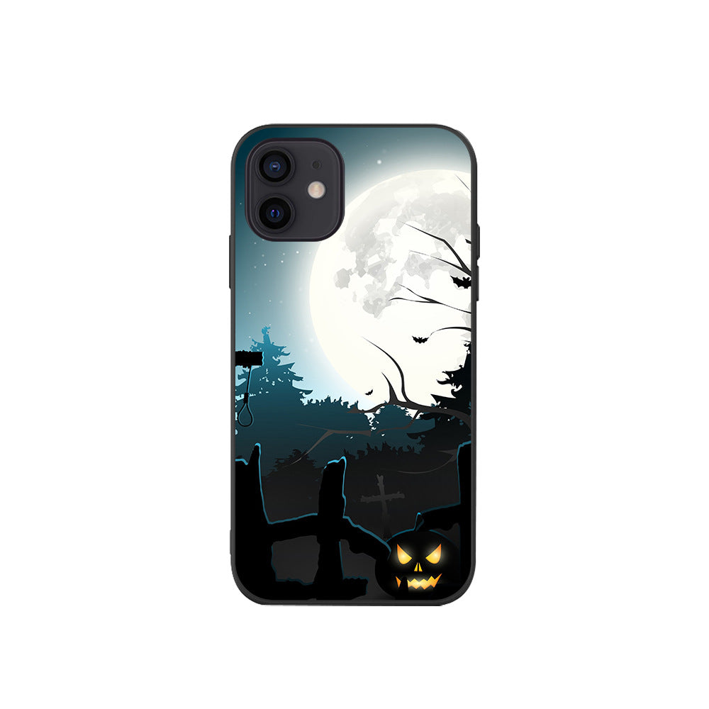 Halloween Party Phone Case - Creative Pumpkin, Witch, Bat, and Haunted House Protective Cover