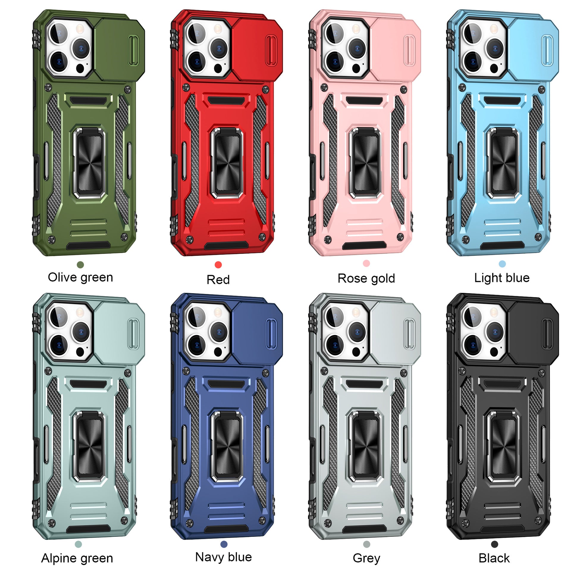 Applicable to Apple series mobile phone case bracket anti-fall push window magnetic ring mobile phone protective cover