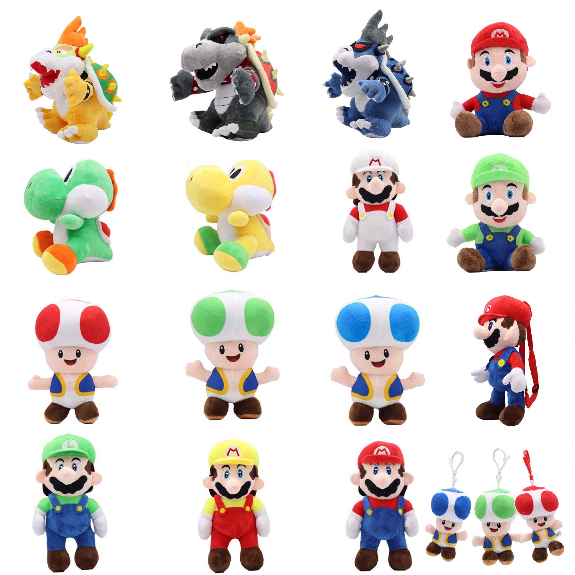 Mario Plumber and Mushroom Plush Toys