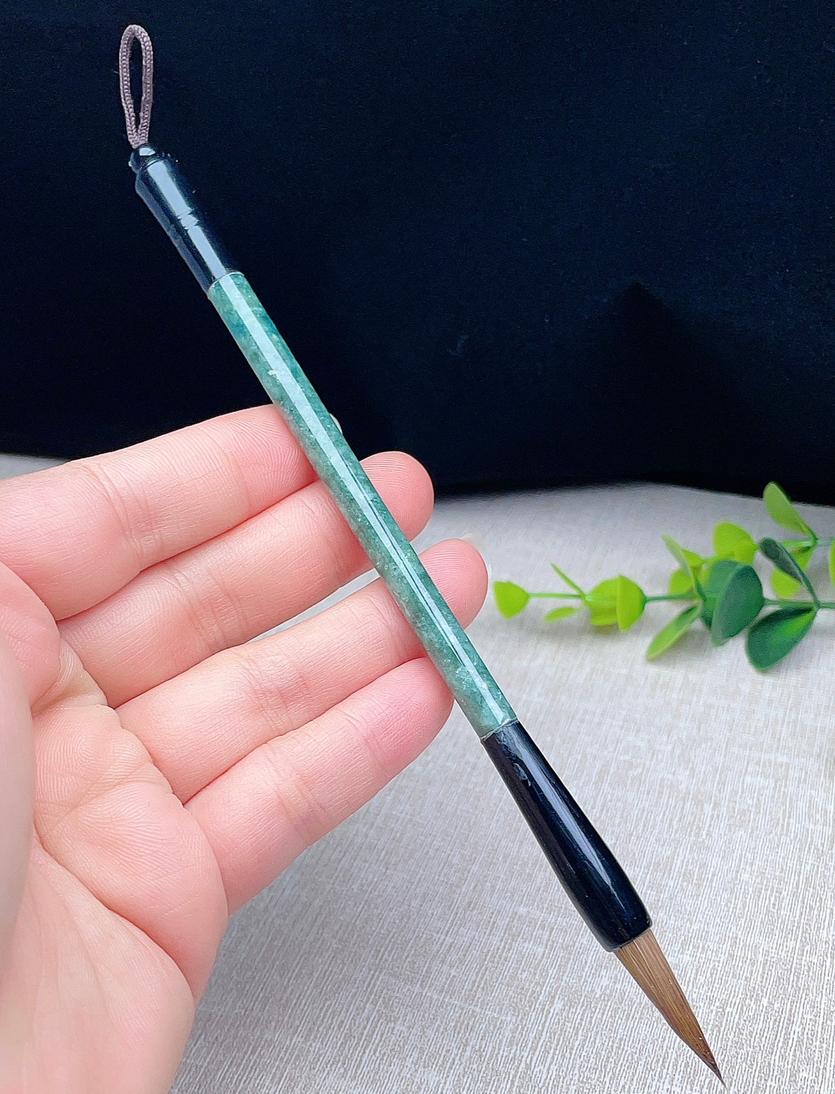 Myanmar natural jadeite brush