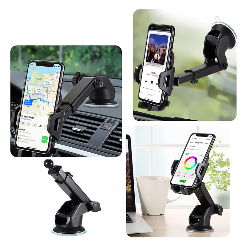 Multi-Function Car Phone Mount – Suction Cup & Air Vent Car Holder, Versatile Dashboard & Windshield Phone Stand