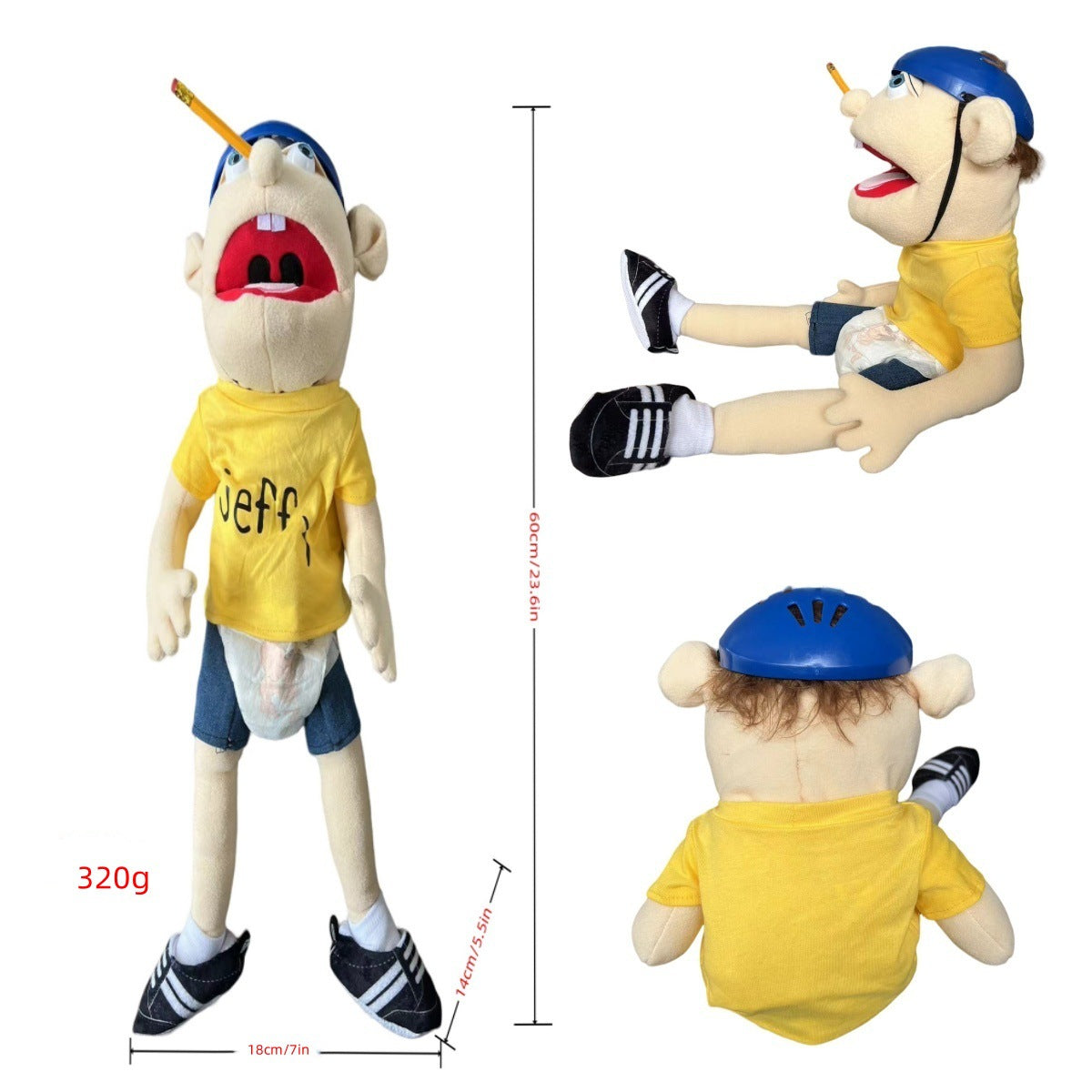 Funny Open Mouth Boy Interactive Doll