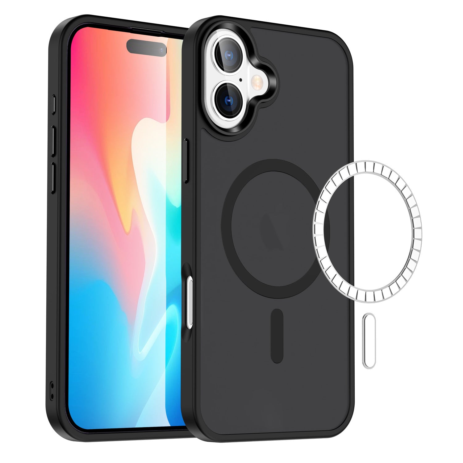 Apple series mobile phone case frosted magnetic case wireless charging anti-fall mobile phone protective case