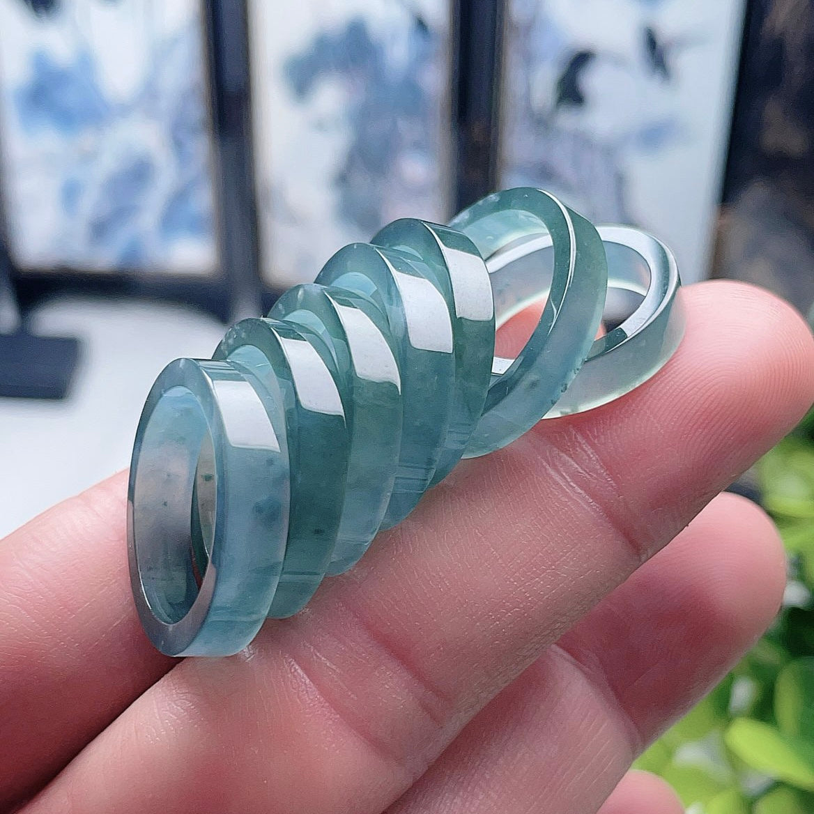 Natural jade ring