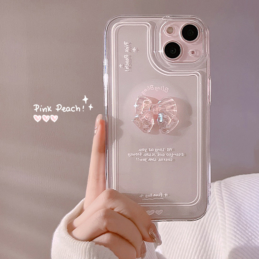 Bowknot crystal phone case 3D design suitable for iPhone series