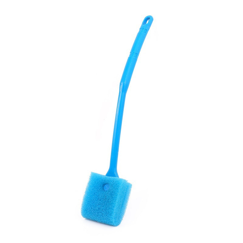 Aquarium Corner Cleaner Tool - Double-Sided Algae Brush, Blue Sponge Cleaning Brush for Fish Tanks