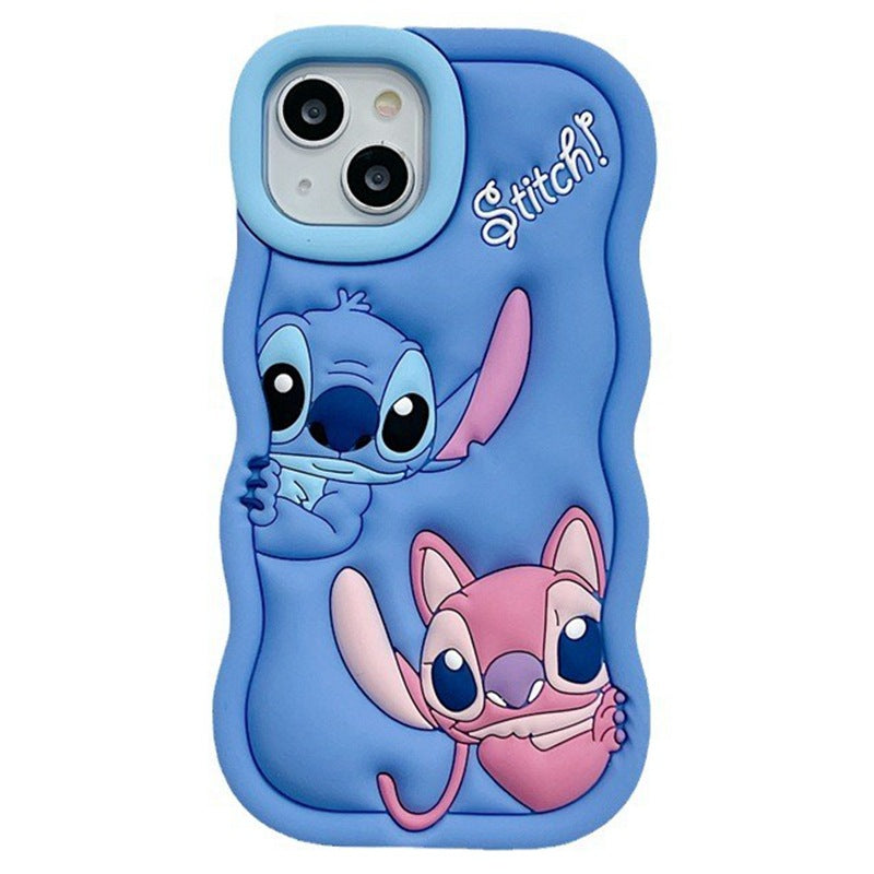 Cute couple style Stitch for Apple series silicone mobile phone protective case