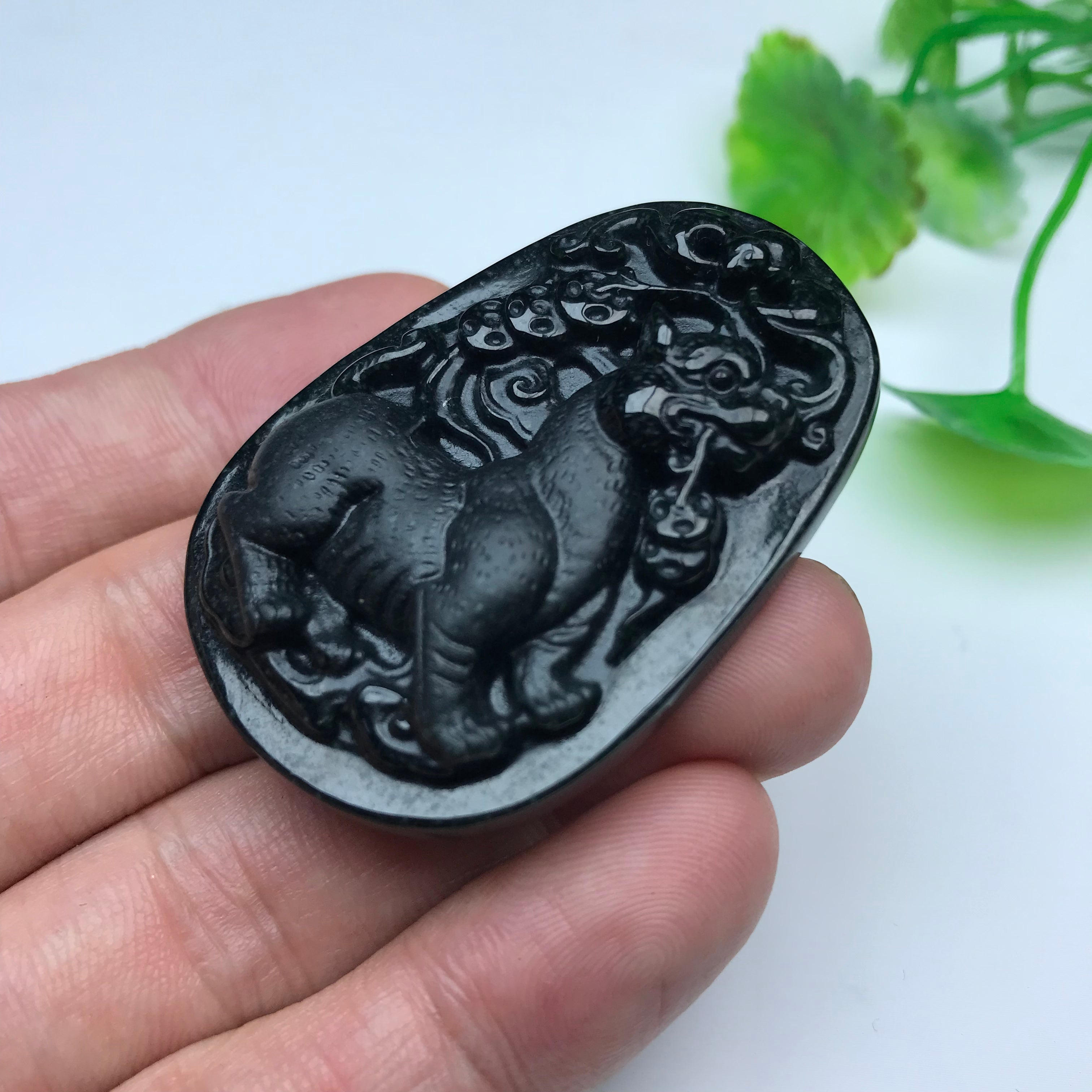 Myanmar natural jadeite zodiac jade pendant