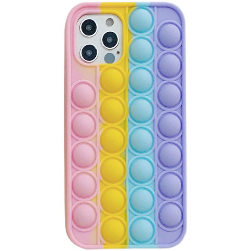 Rainbow Beans for Apple series decompression silicone soft shell mobile phone protective case