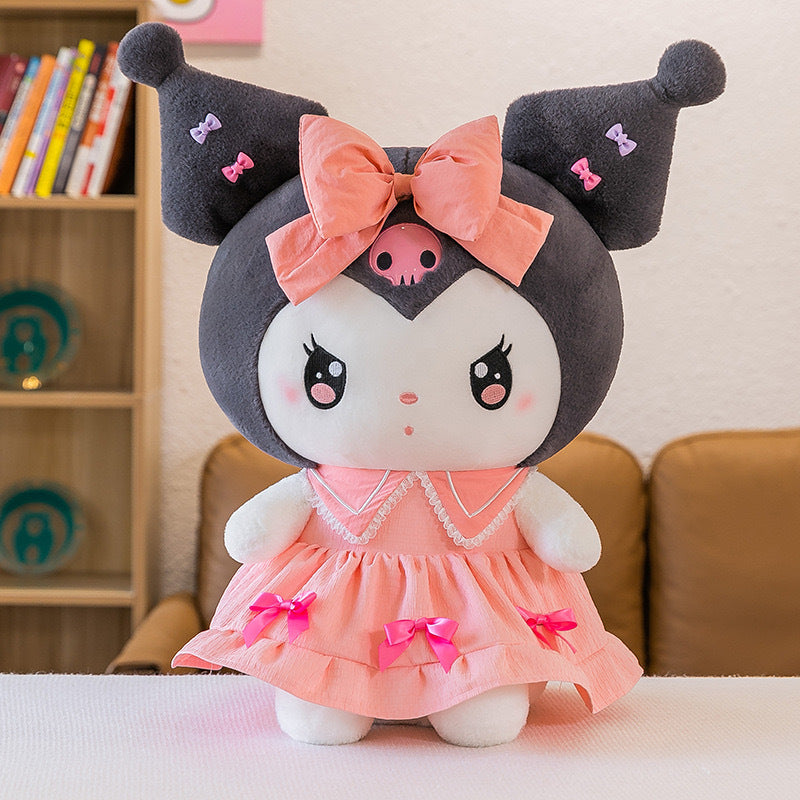 Sanrio Strawberry Kuromi, Princess My Melody, and Cinnamoroll Plush Toys - Multiple Styles and Sizes