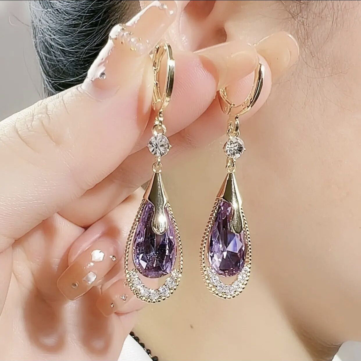 Fashionable tassel earrings for women, long earrings, internet celebrity earrings, face-slimming earrings