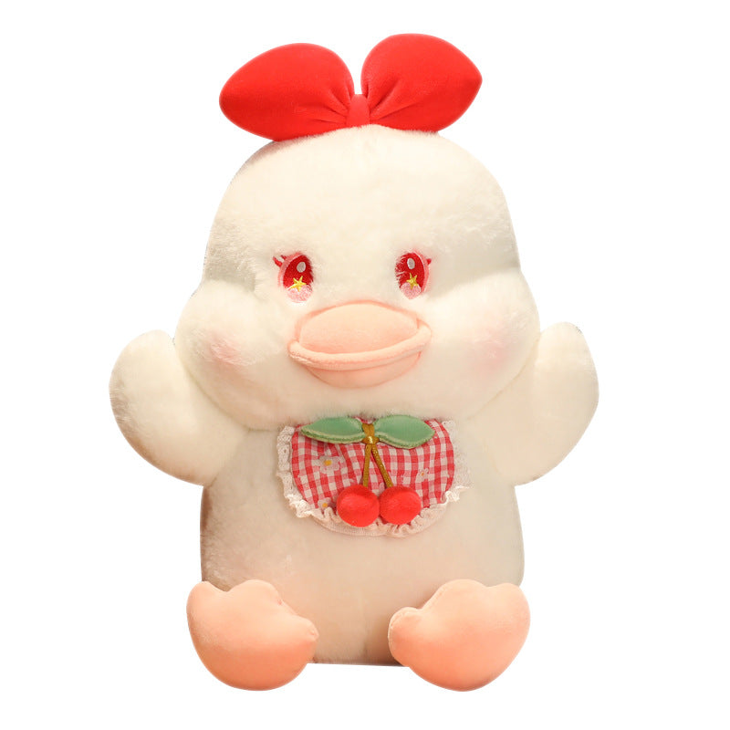 Cute duck doll with bowknot girly plush toy pillow children's birthday gift doll ornaments