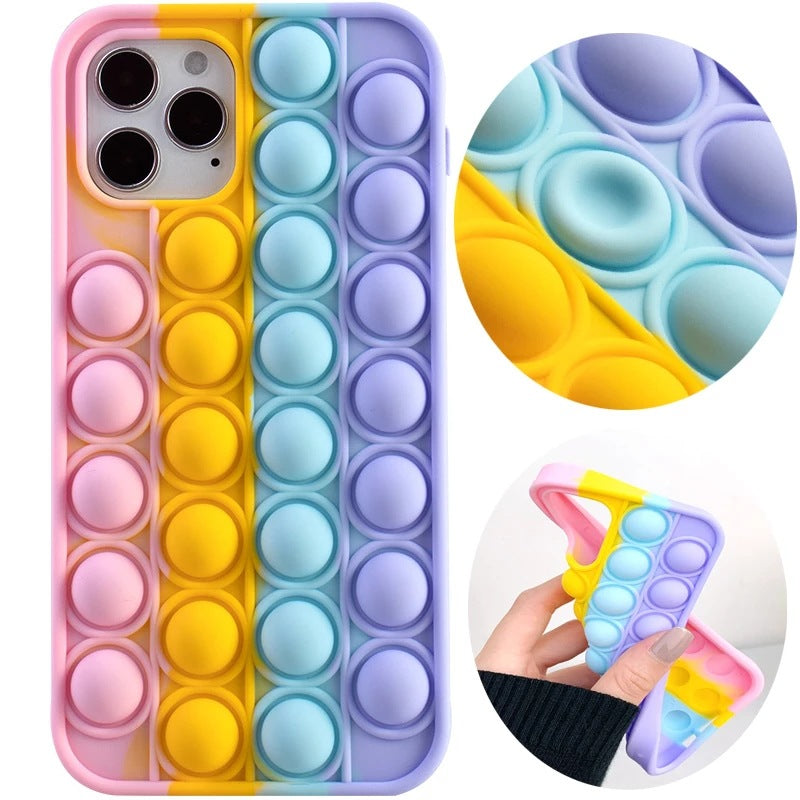 Rainbow Beans for Apple series decompression silicone soft shell mobile phone protective case