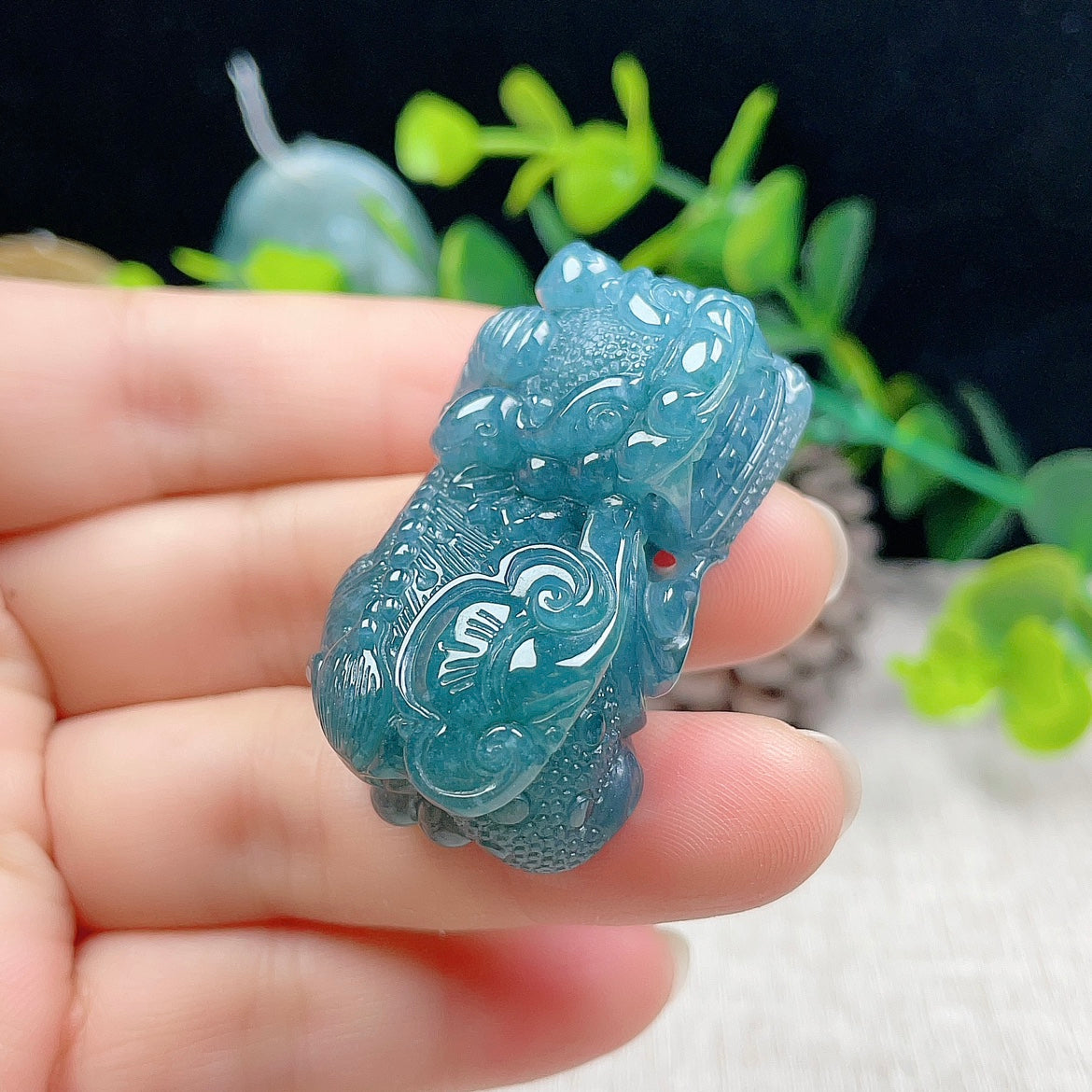 Natural Burmese Jade Pixiu Pendant