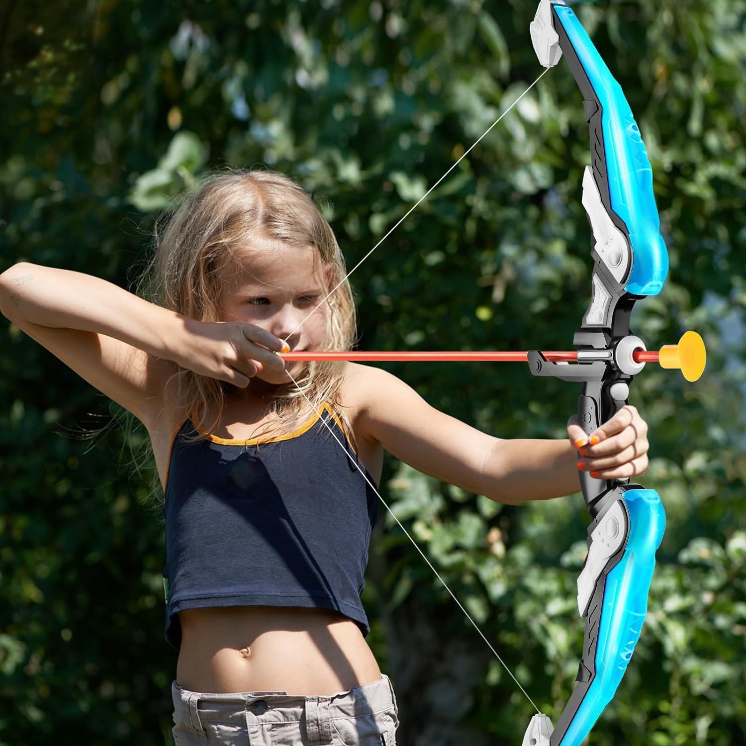 Children's Light-Up Archery Set - Sports Shooting Toy with Bow and Arrow for Boys