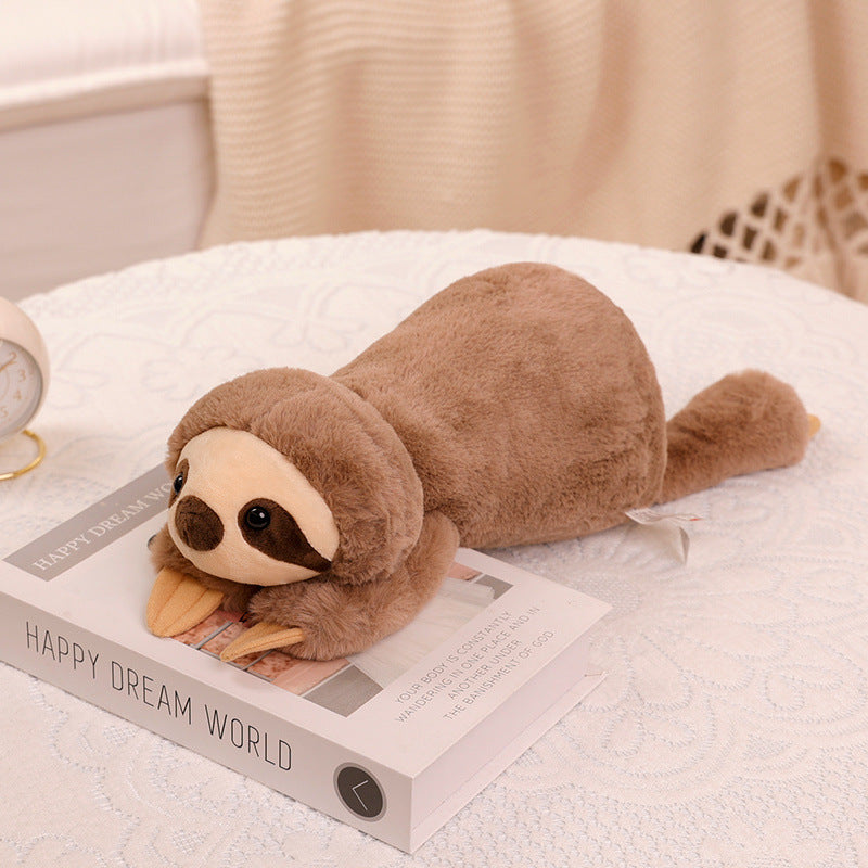 Wulula soft animal doll lazy raccoon fox sloth crocodile doll bed big pillow