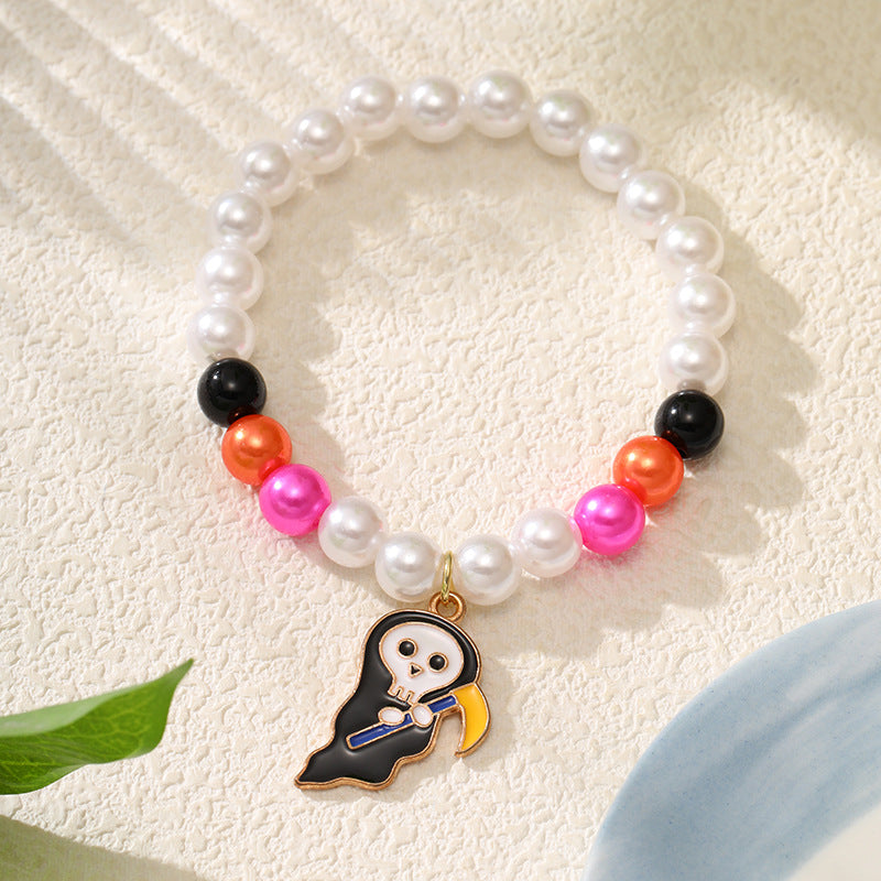 Handmade Halloween Beaded Bracelets - Pumpkin & Ghost Festival Orange Series, 10 Styles, New for September 2024