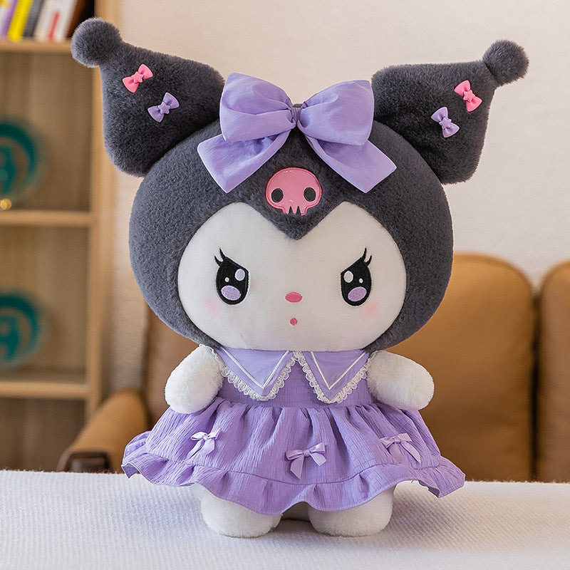 Sanrio Strawberry Kuromi, Princess My Melody, and Cinnamoroll Plush Toys - Multiple Styles and Sizes