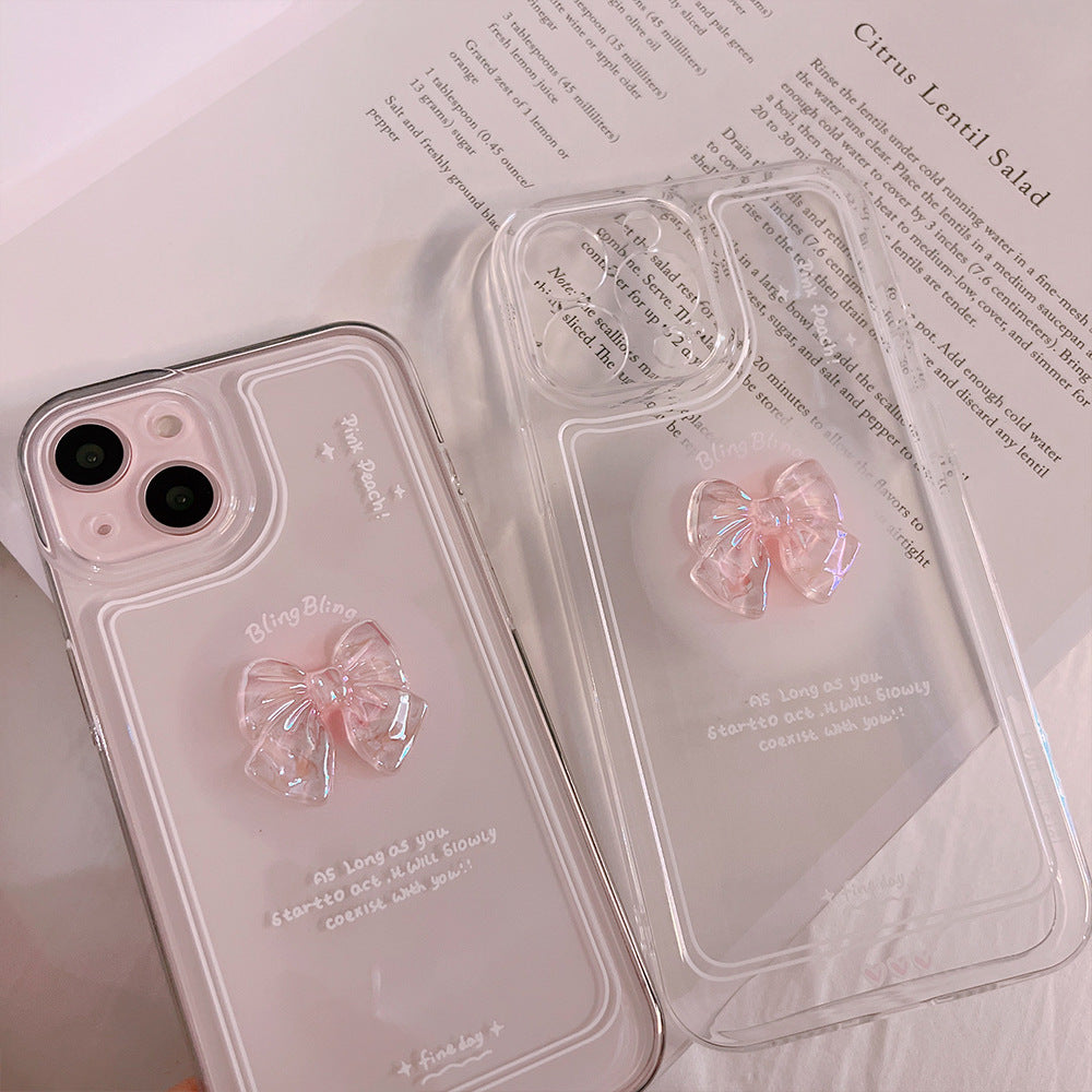 Bowknot crystal phone case 3D design suitable for iPhone series