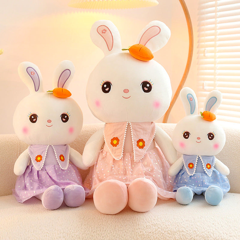 Sweetheart Bunny Plush Toy - Cute White Rabbit Stuffed Animal in 3 Colors