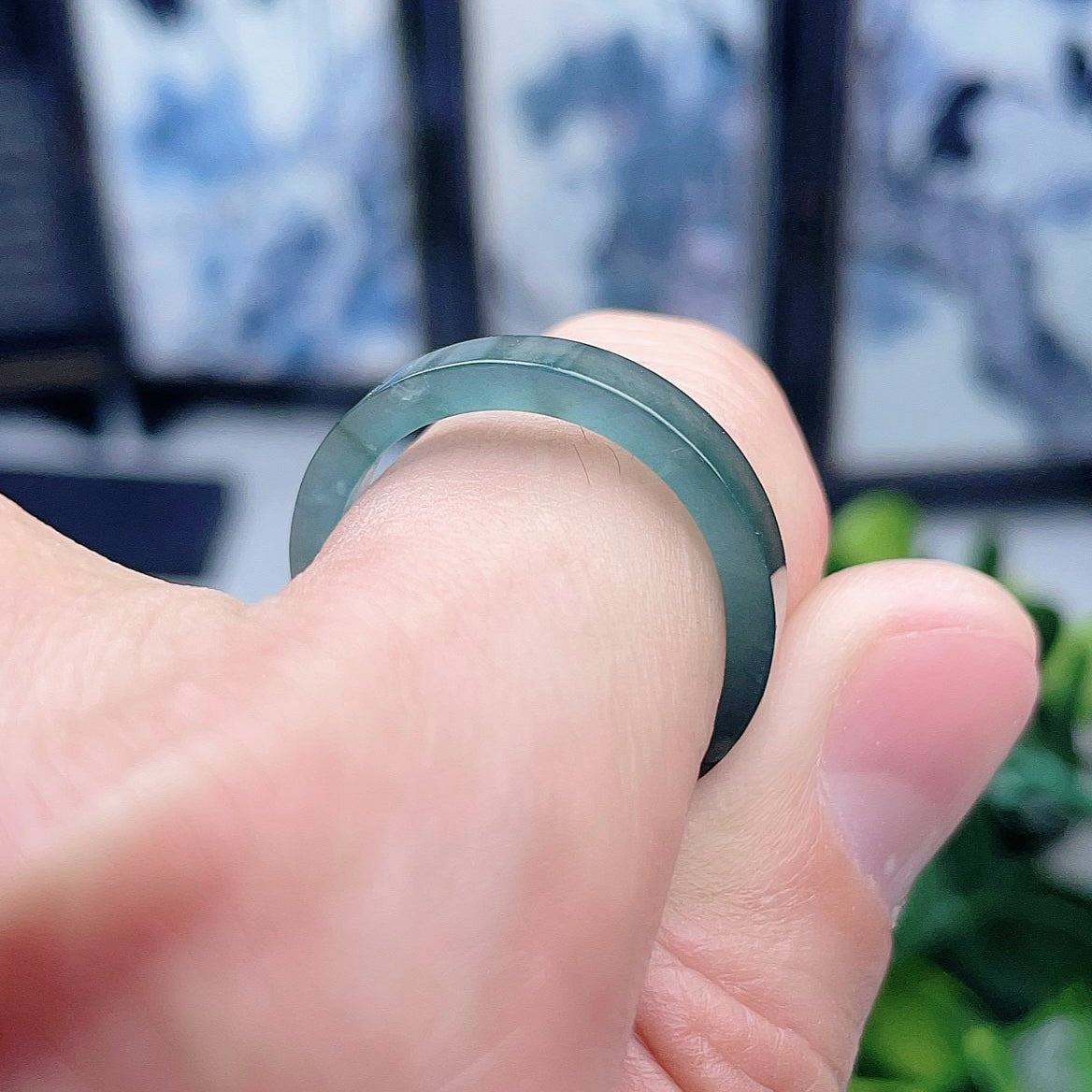 Natural jade ring