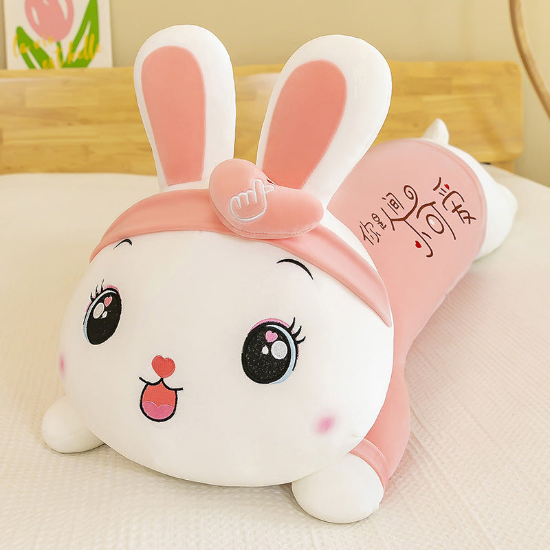 Long Body Bunny Plush Pillow - Large Hugging Doll for Bed - 5 Lengths and 6 Styles Available