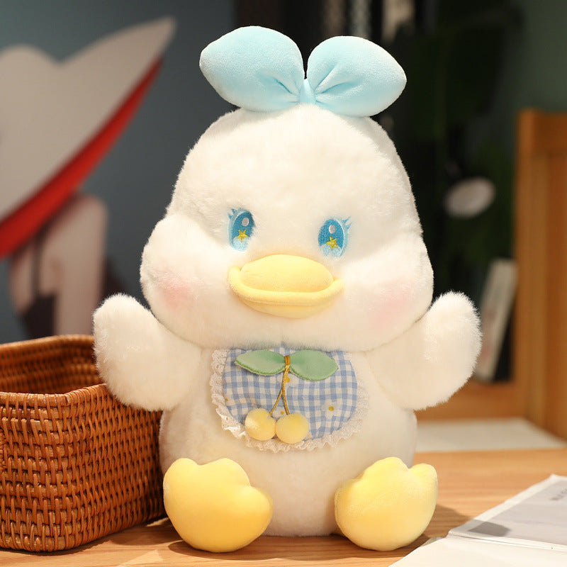 Cute duck doll with bowknot girly plush toy pillow children's birthday gift doll ornaments