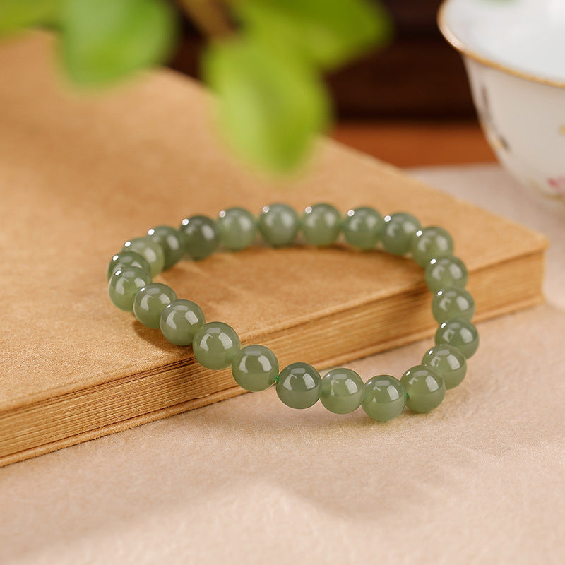 Handmade Natural Hetian Jade Healing Bracelet