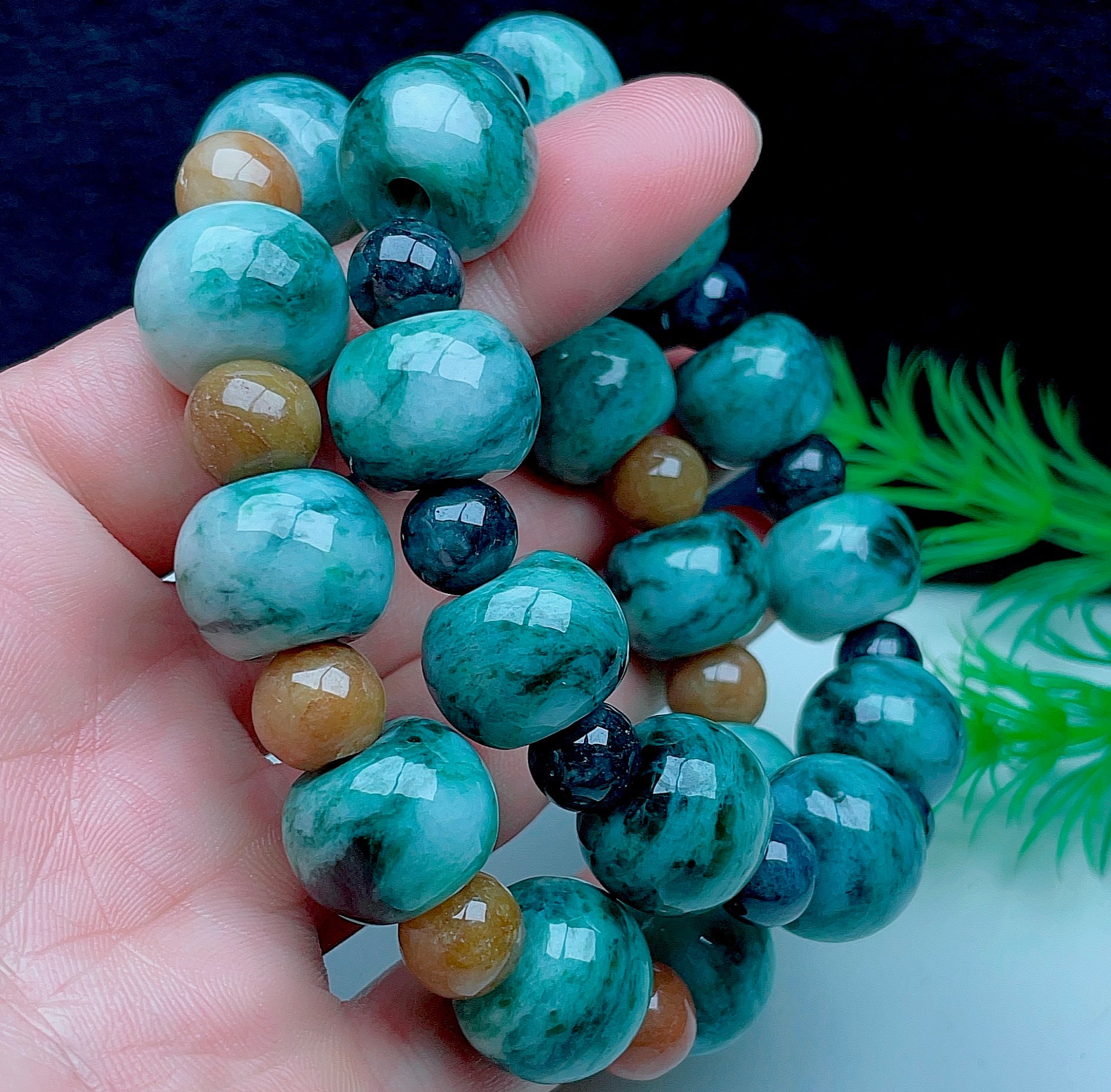 Myanmar Natural Colorful Jade Bracelet