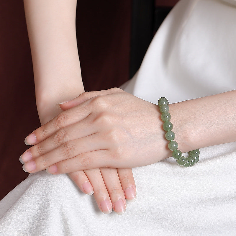 Handmade Natural Hetian Jade Healing Bracelet