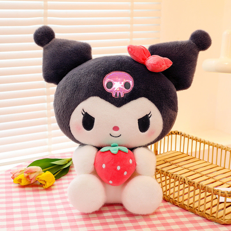 Sanrio Strawberry Kuromi, Princess My Melody, and Cinnamoroll Plush Toys - Multiple Styles and Sizes