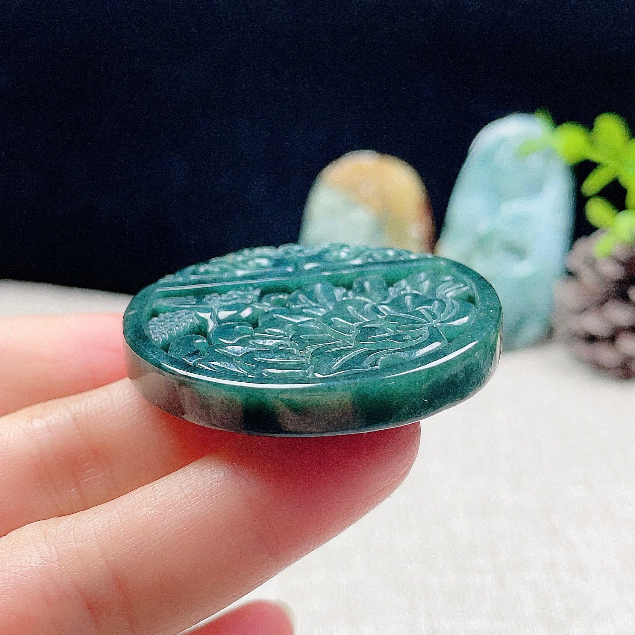 Myanmar natural jadeite pendant