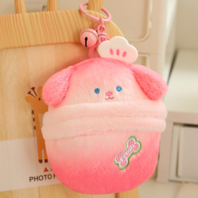 Cute Dog Egg Plush Toy - Adorable Puppy Plush Keychain, Creative Backpack Charm for Students and Friends