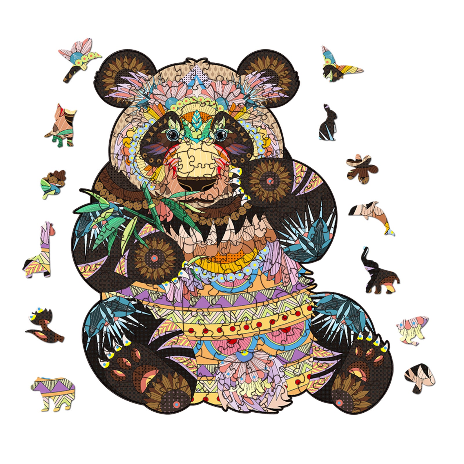 Wooden Animal-Shaped Puzzle Set - Irregular 3D Animal Jigsaw Puzzles