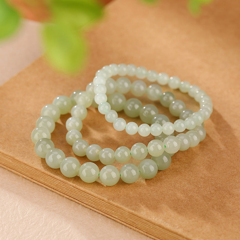 Handmade Natural Hetian Jade Healing Bracelet