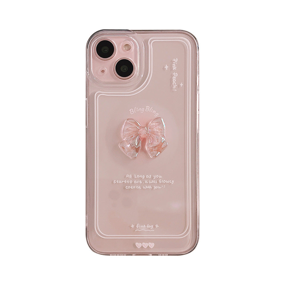 Bowknot crystal phone case 3D design suitable for iPhone series